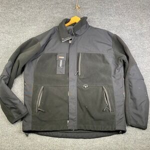 Blaklader Workwear Fleece Jacket Mens XXL Black Full Zip Reinforced Utility Coat